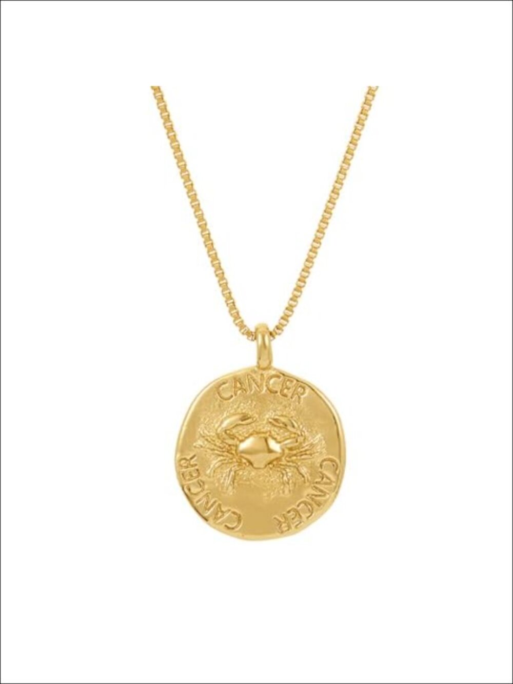 Waterproof Gold PVD Astrology Pendant Necklace Hypoallergenic Non-Tarnish 18"
